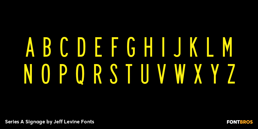 Series A Signage Font Poster #2
