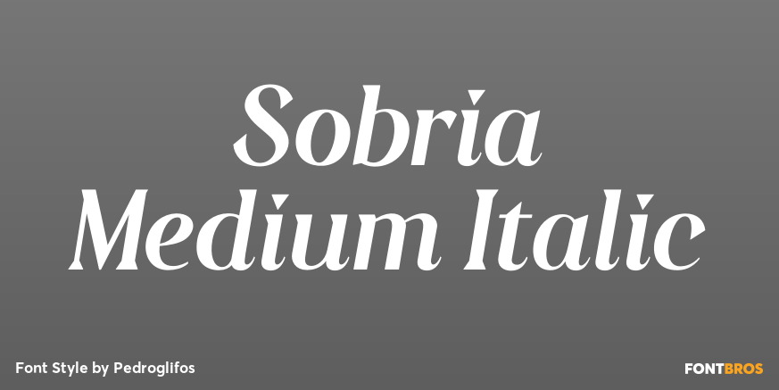 Sobria Medium Italic Poster