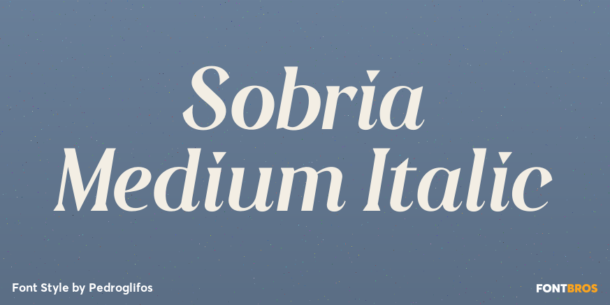Sobria Medium Italic Poster