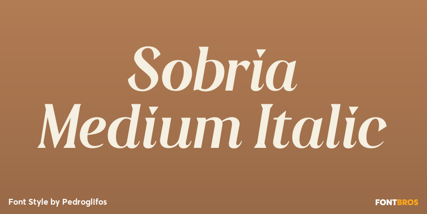 Sobria Medium Italic Poster