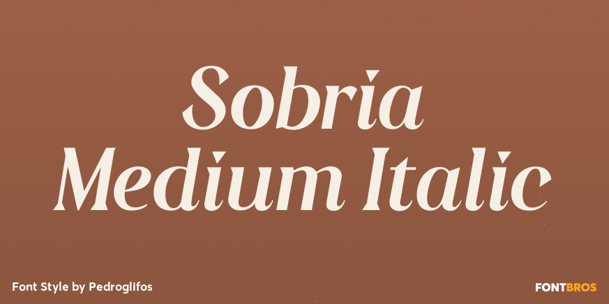 Sobria Medium Italic Poster