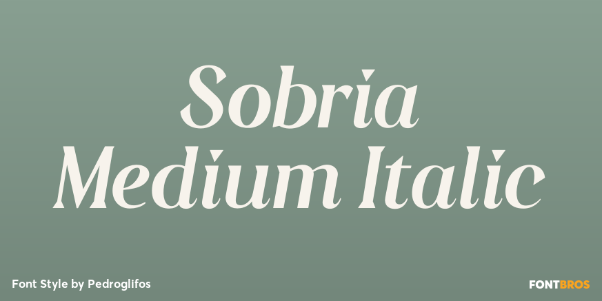 Sobria Medium Italic Poster
