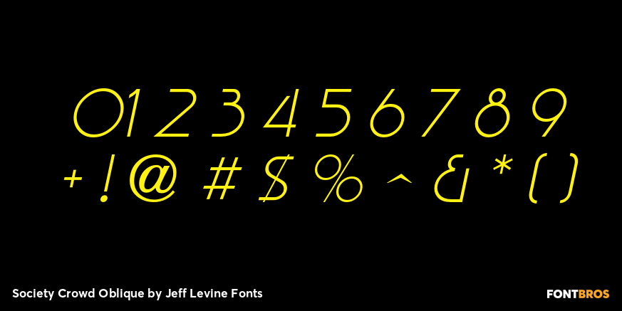 Society Crowd Oblique Font Poster #4