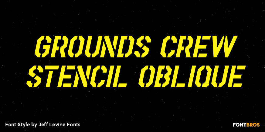 Grounds Crew Stencil Oblique Poster