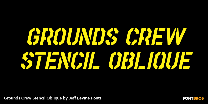 Grounds Crew Stencil Oblique Poster
