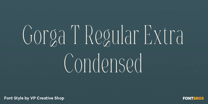 Gorga T Regular Extra Condensed Poster