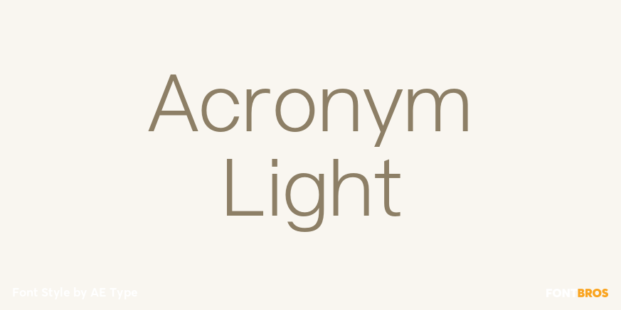 Acronym Light Font Poster #1