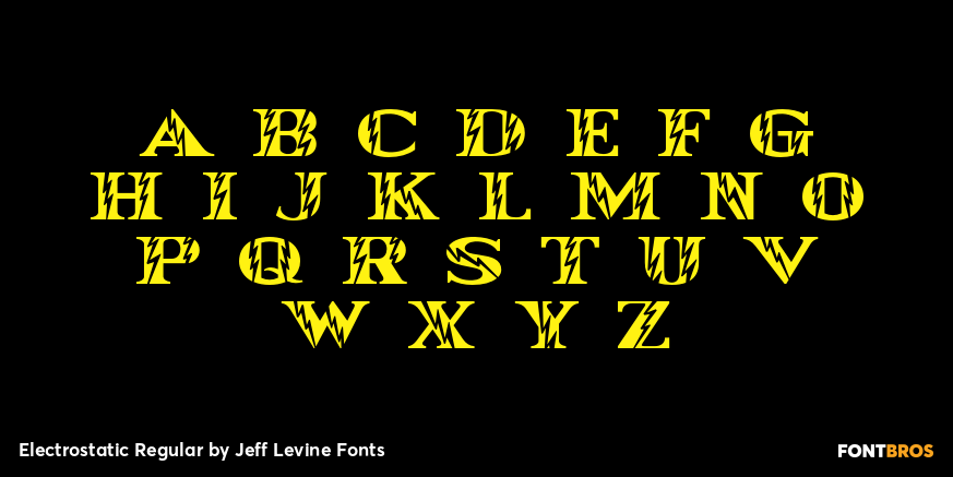 Electrostatic Regular Font Poster #3