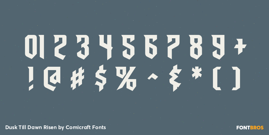 Dusk Till Dawn Risen Font Poster #4