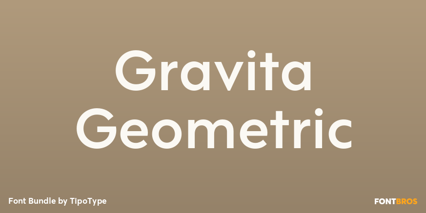 Gravita Geometric Font Poster #1
