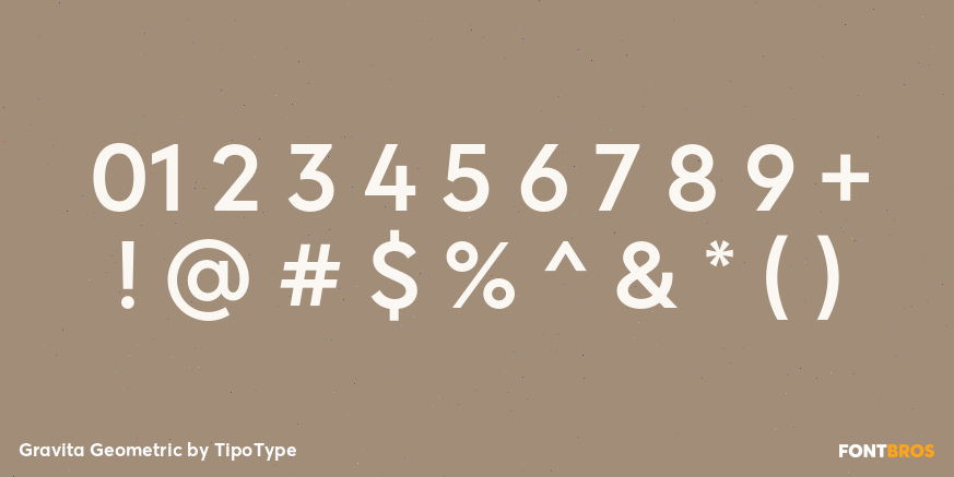 Gravita Geometric Font Poster #1