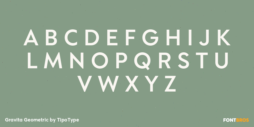 Gravita Geometric Font Poster #1