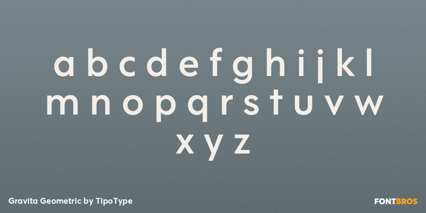 Gravita Geometric Font Poster #1