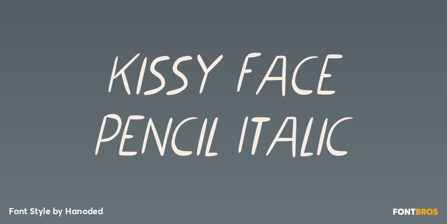 Kissy Face Pencil Italic Poster