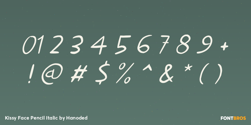 Kissy Face Pencil Italic Font Poster #1
