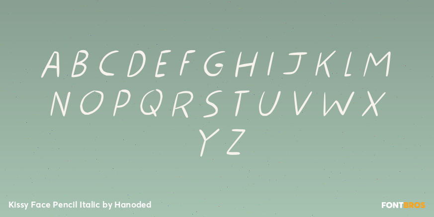 Kissy Face Pencil Italic Font Poster #1