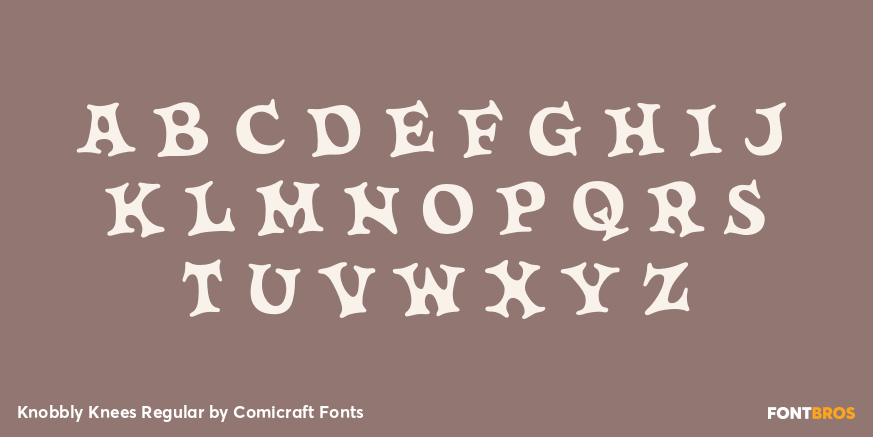 Knobbly Knees Regular Font Poster #2