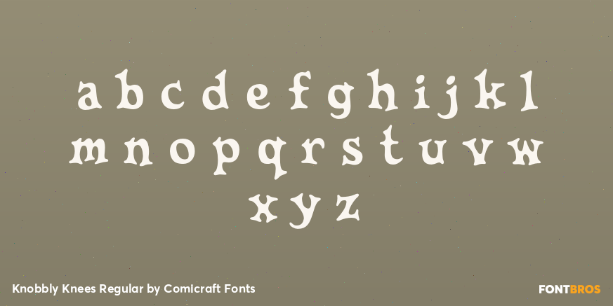 Knobbly Knees Regular Font Poster #3