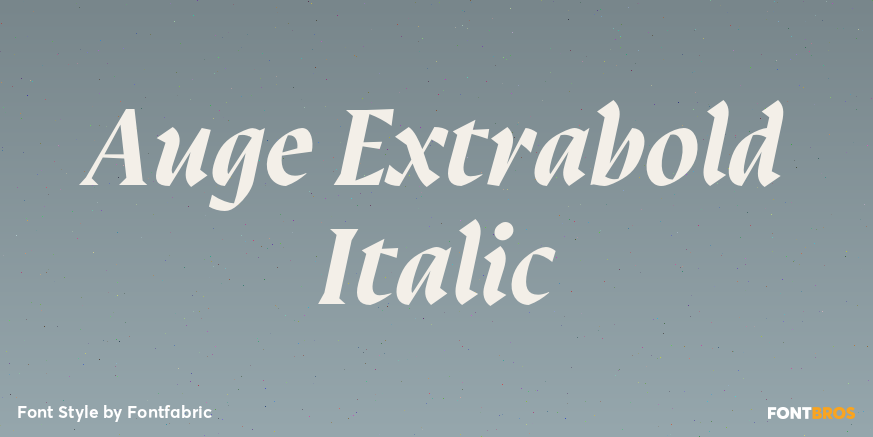 Auge Extrabold Italic Font Poster #1