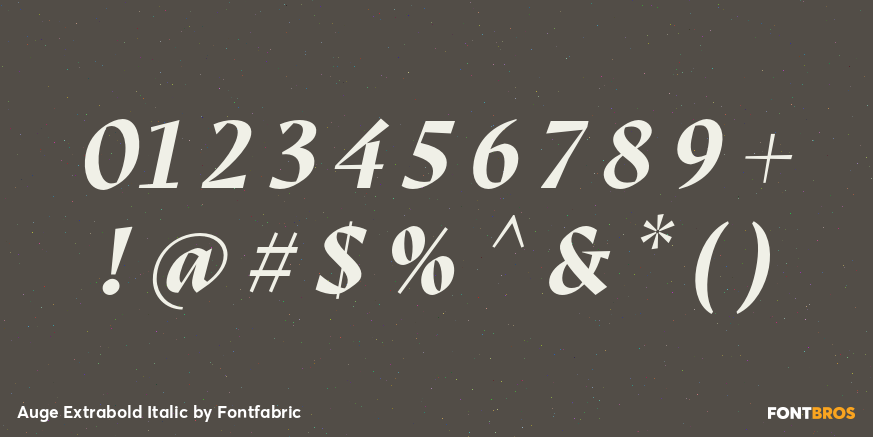 Auge Extrabold Italic Font Poster #4