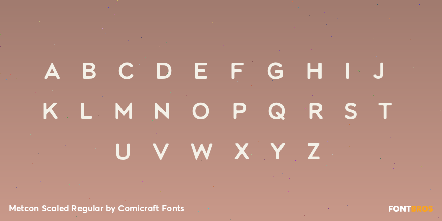 Metcon Scaled Regular Font Poster #3
