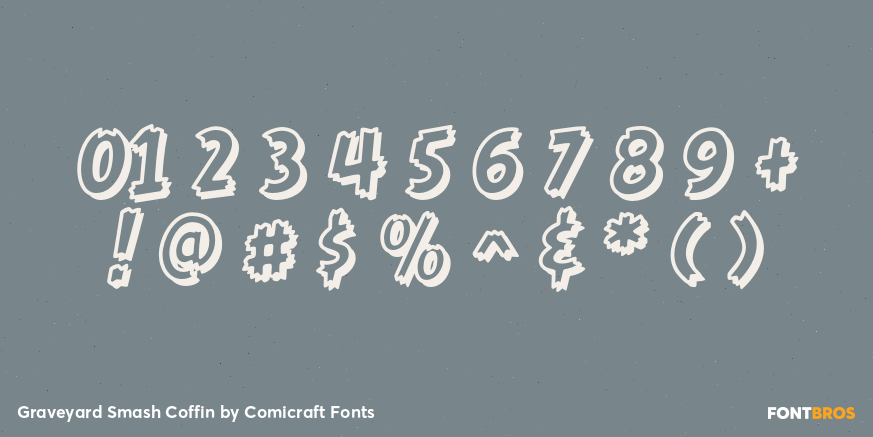 Graveyard Smash Coffin Font Poster #1