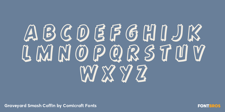 Graveyard Smash Coffin Font Poster #1