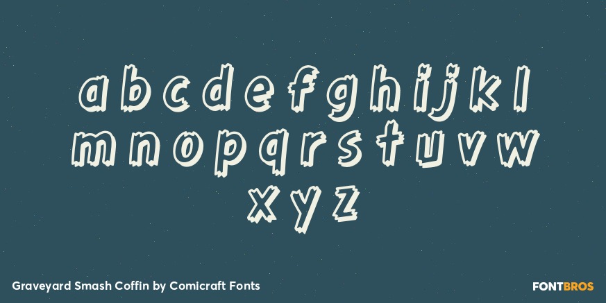 Graveyard Smash Coffin Font Poster #1
