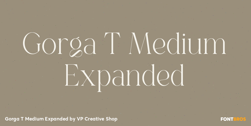 Gorga T Medium Expanded Font Poster #1
