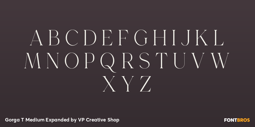 Gorga T Medium Expanded Font Poster #2