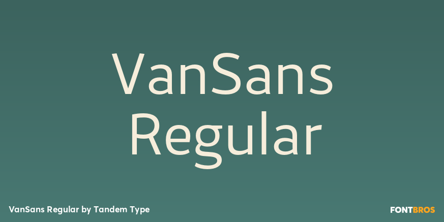 VanSans Regular Font Poster