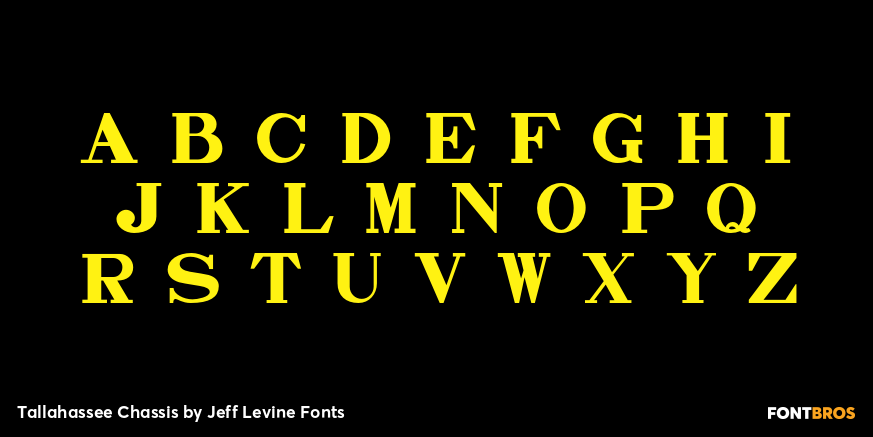 Tallahassee Chassis Font Poster #3