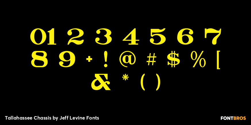 Tallahassee Chassis Font Poster #4