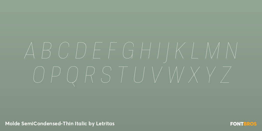 Molde SemiCondensed-Thin Italic Font Poster #2