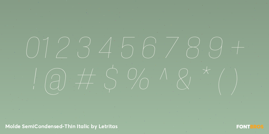 Molde SemiCondensed-Thin Italic Font Poster #4
