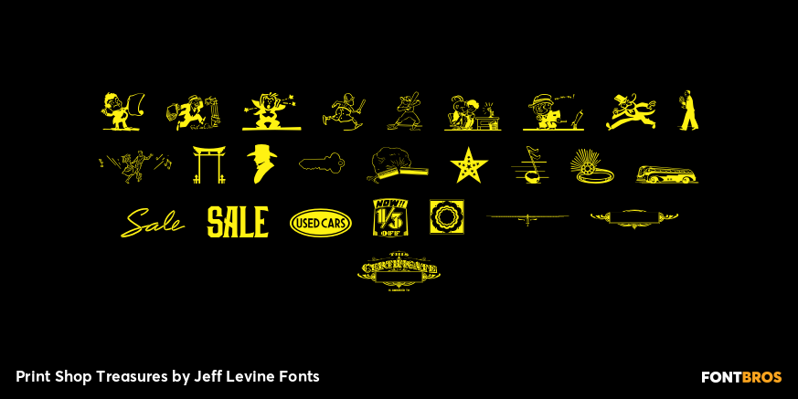 Print Shop Treasures Font Poster #2