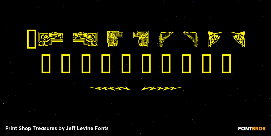 Print Shop Treasures Font Poster #4