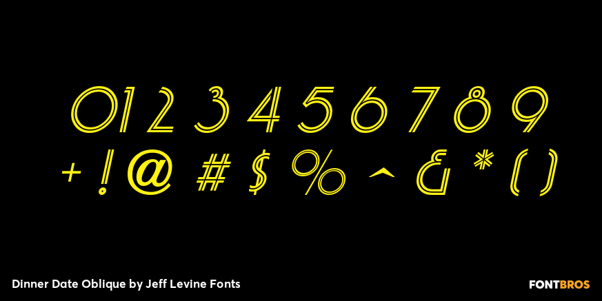 Dinner Date Oblique Font Poster #1