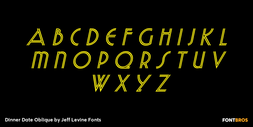 Dinner Date Oblique Font Poster #1