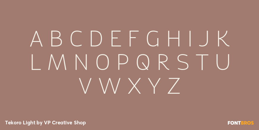 Tekoro Light Font Poster #2