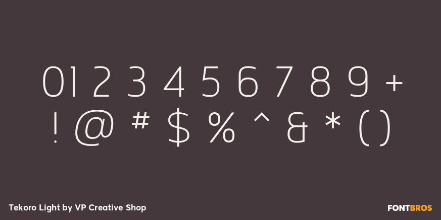 Tekoro Light Font Poster #4