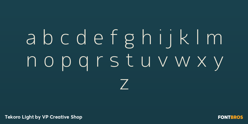 Tekoro Light Font Poster #3