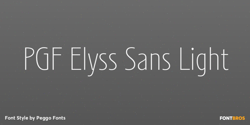 PGF Elyss Sans Light Poster