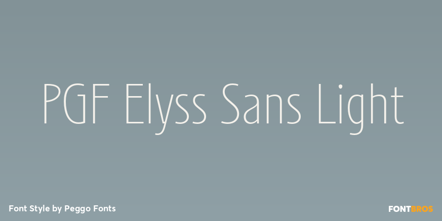 PGF Elyss Sans Light Font Poster