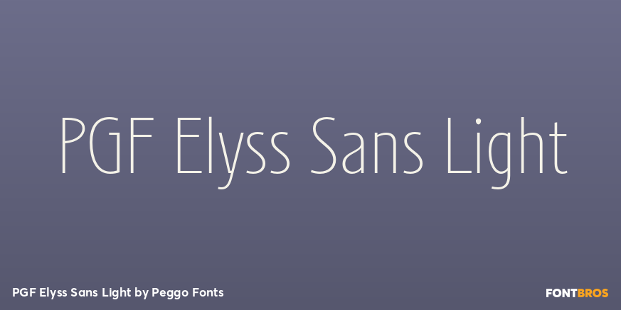 PGF Elyss Sans Light Poster