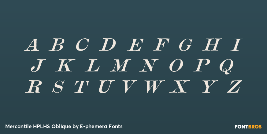 Mercantile HPLHS Oblique Font Poster #3