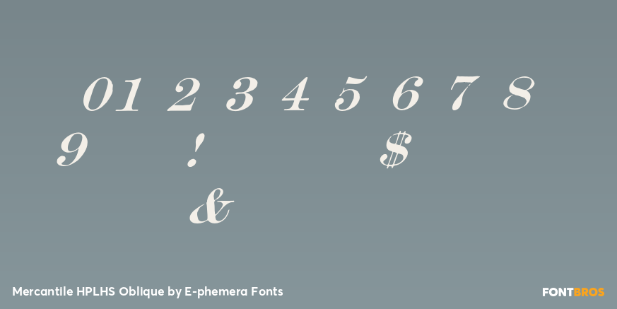 Mercantile HPLHS Oblique Font Poster #4