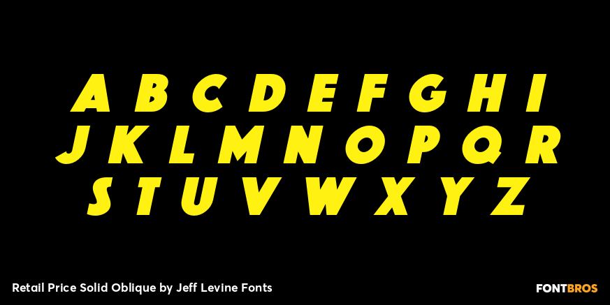 Retail Price Solid Oblique Font Poster #3