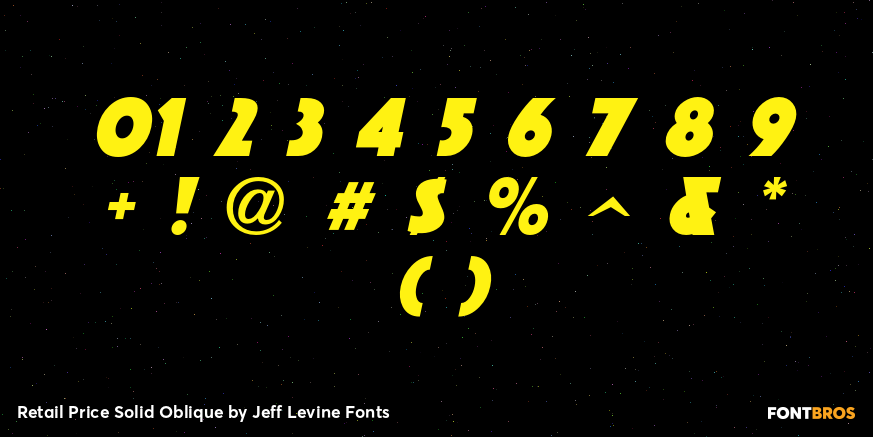 Retail Price Solid Oblique Font Poster #4