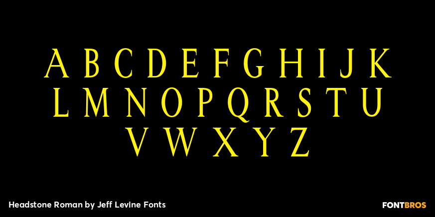 Headstone Roman Font Poster #2